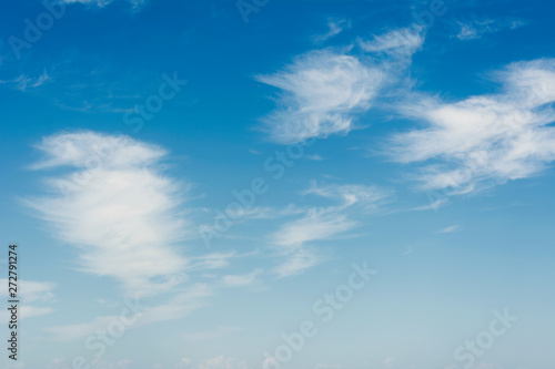 white clouds on blue sky natural background