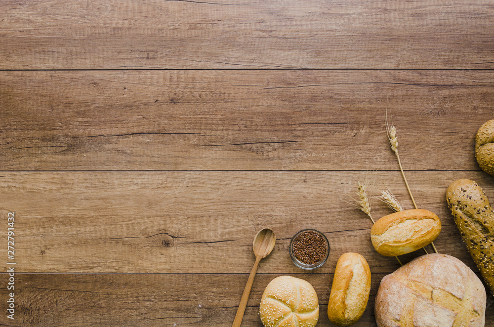 Bakery still life with handmade bread Bakery still life with handmade bread