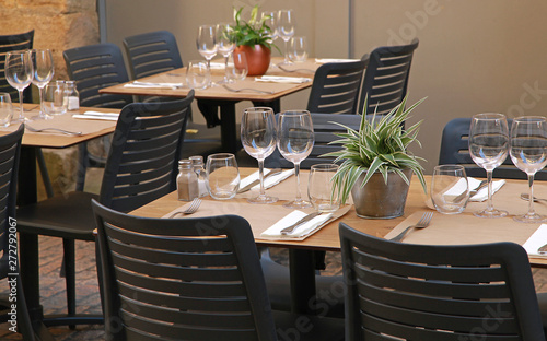 Canvas Print Terrasse d'un restaurant