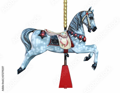Canvas Print Cheval de bois d'un carrousel