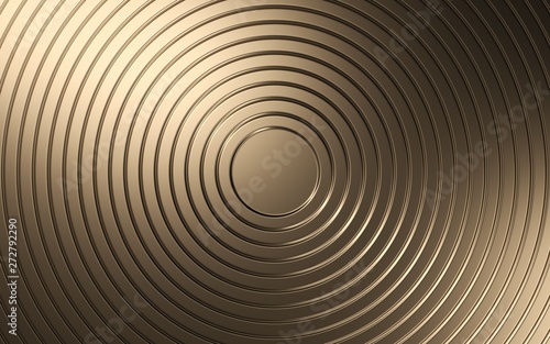 Golden texture Circle pattern of polished metal.