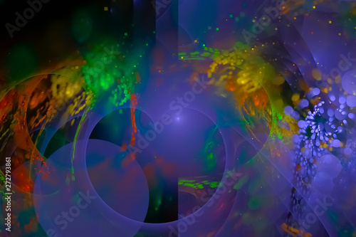 abstract digital fractal fantasy design background curve