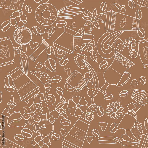 Coffee doodle design.