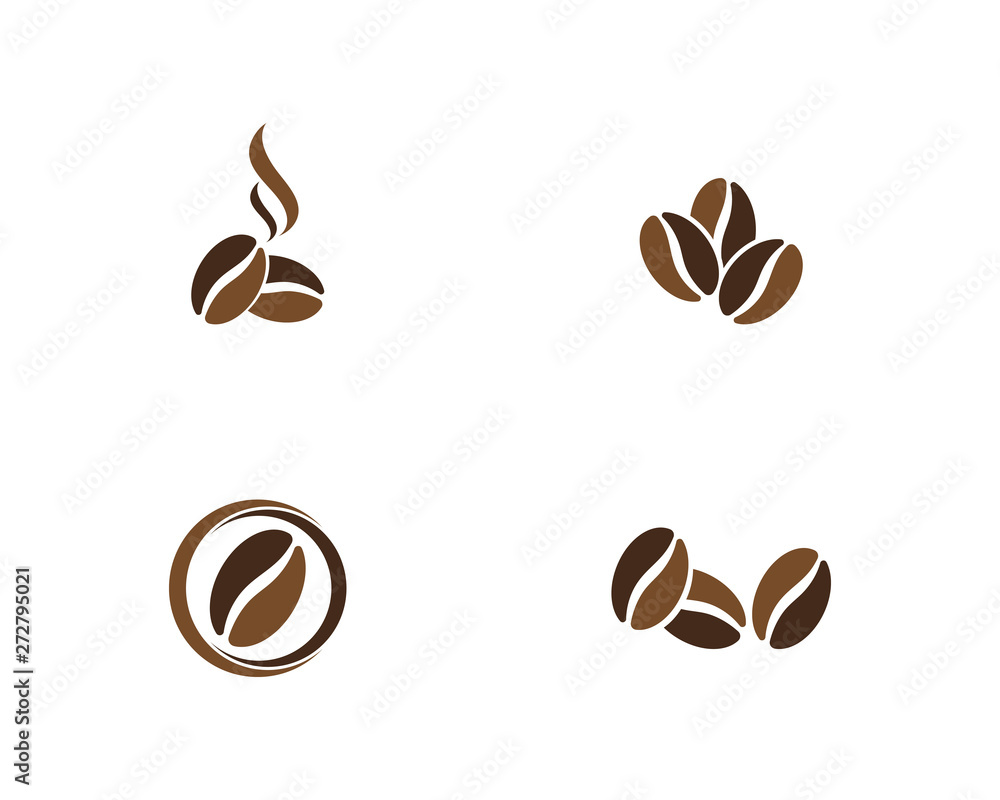 vector coffee beans template vector icon illustration Stock Vector