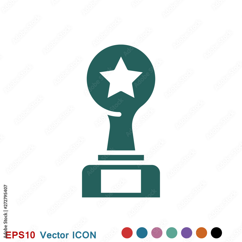 Champion vector icon, flat design for web or mobile app, award symbol. Champion vector icon, flat design for web or mobile app, award symbol.