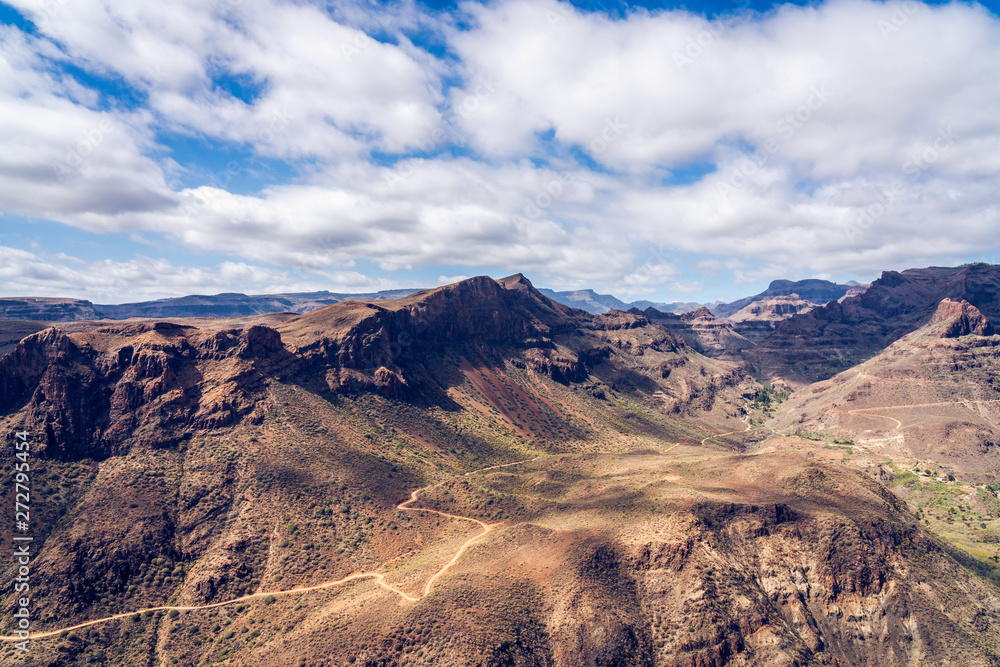 Fototapeta premium Degollada de las Yeguas canyon, Gran Canaria Spain.
