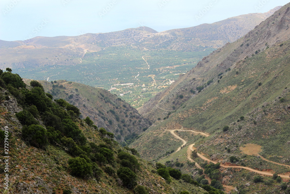 Fototapeta premium Kreta, Kavousi, Wanderweg, Berglandschaft