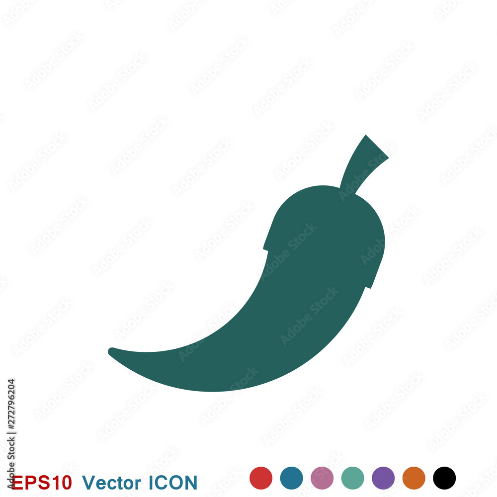 Chili pepper vector icon, logo illustration on background, pepper icon