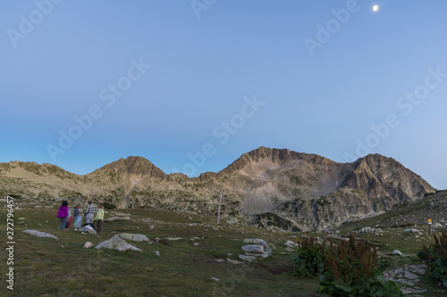 Night photo near Tevno lake, Pirin Mountain, Bulgaria photo