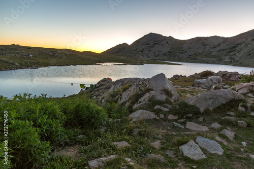 Night photo near Tevno lake, Pirin Mountain, Bulgaria photo