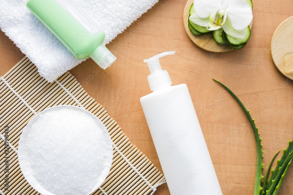 Aloe vera and cucumber with beauty cream Aloe vera and cucumber with beauty cream