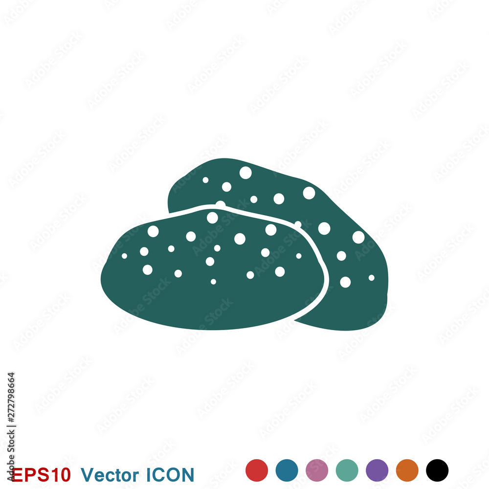Cookie icon. Biscuit cookie or biscotti vector icon Cookie icon. Biscuit cookie or biscotti vector icon