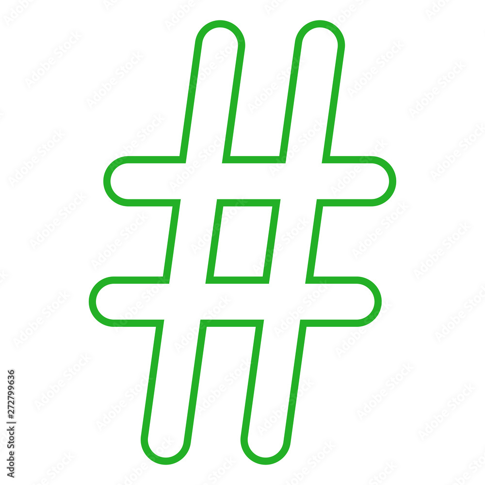 Obraz premium Hashtag icon. Simple element illustration. Hashtag symbol design from Social Media Marketing collection. web and mobile.