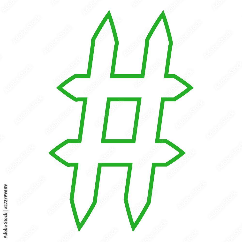 Obraz premium Hashtag icon. Simple element illustration. Hashtag symbol design from Social Media Marketing collection. web and mobile.
