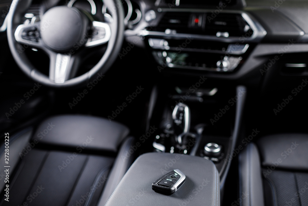Interior of prestige modern car.