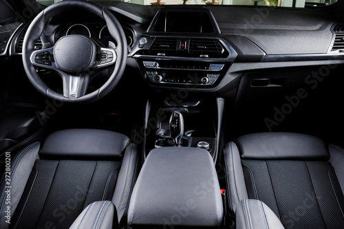 Interior of prestige modern car. © VAKSMANV
