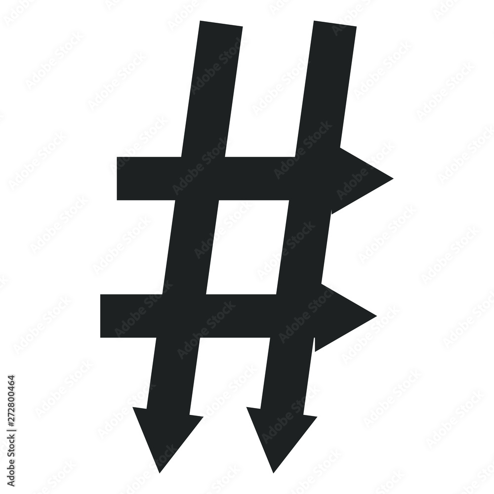Obraz premium Hashtag icon. Simple element illustration. Hashtag symbol design from Social Media Marketing collection.
