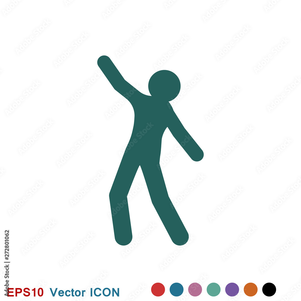 Dancing vector icon. Illustration on background, people dance Dancing vector icon. Illustration on background, people dance