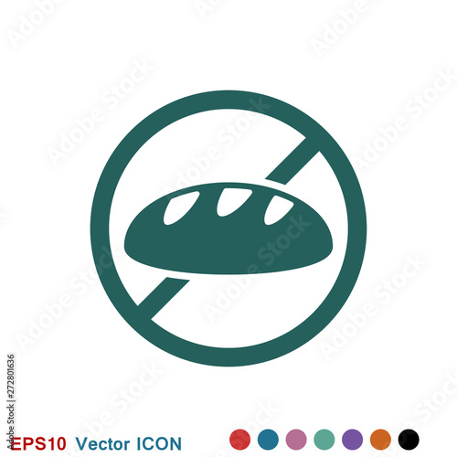 Dietary vector icon, food dietary labels isolated on background