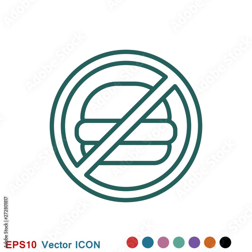 Dietary vector icon, food dietary labels isolated on background