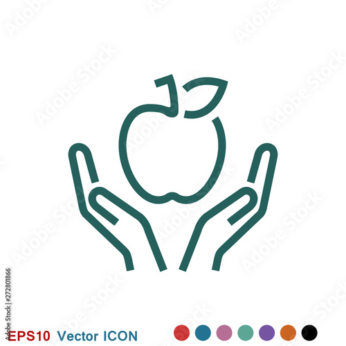 Dietary vector icon, food dietary labels isolated on background