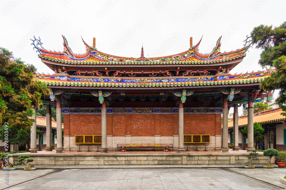 The Taipei Confucius Temple in Datong District, Taipei, Taiwan. Temple was originally built in 1879 during the Qing era, and rebuilt in 1930.