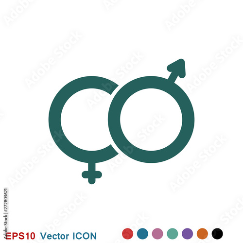 Erotic vector icon for adult only content, flat illustration