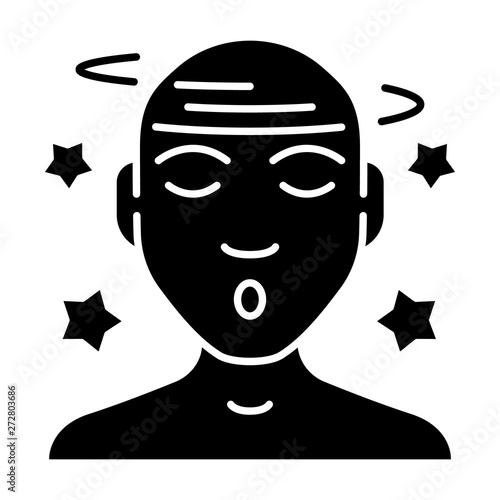 Dizziness glyph icon