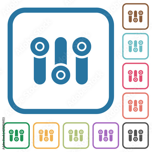 Control panel simple icons