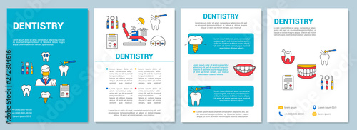 Dentistry brochure template layout