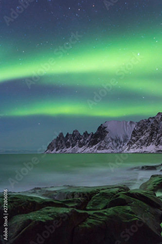 Northern lights, Norway in the Lofoten Islands © varenyk