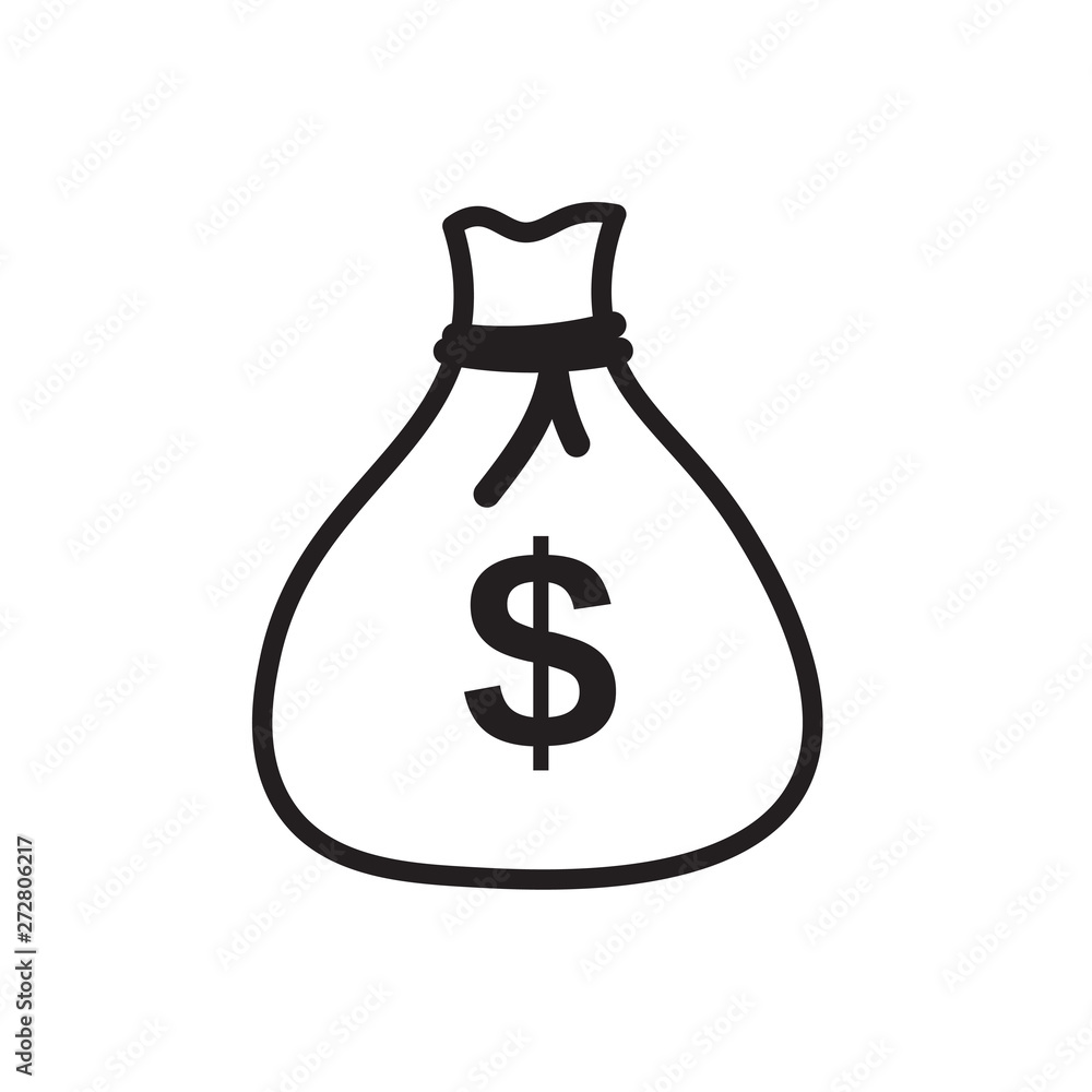 money bag icon- vector illustration money bag icon- vector illustration