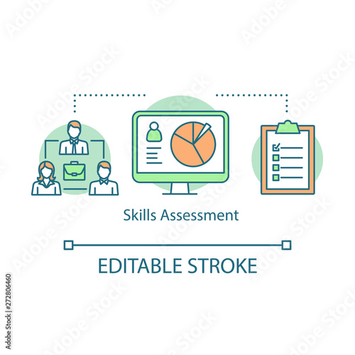 Skills assessment concept icon