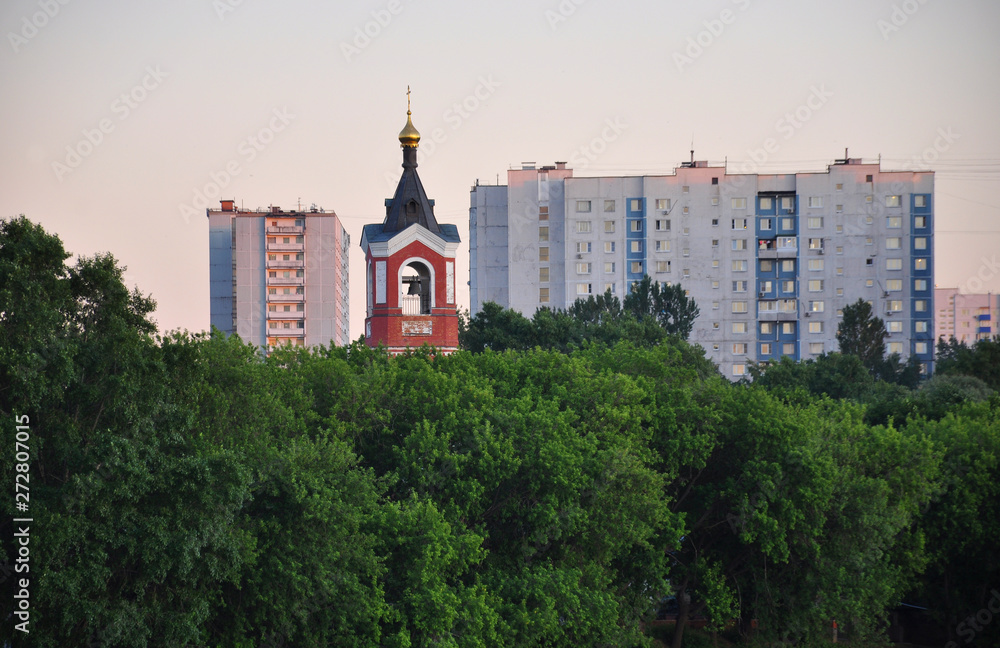 Moscow, Borisov ponds, summer evening, walk