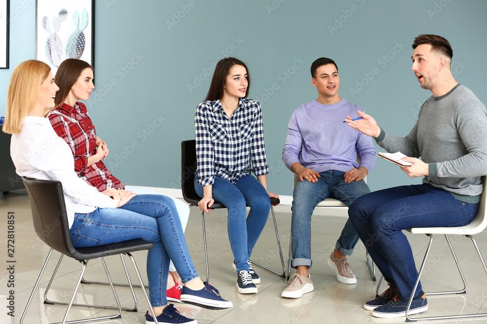 Fototapeta premium People at group therapy session