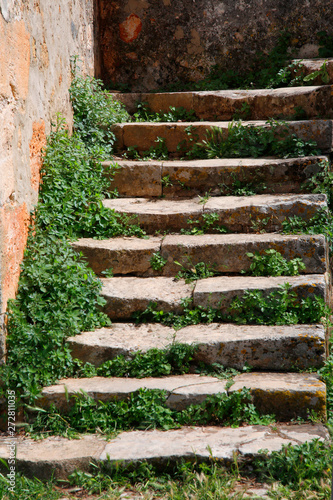 Alte Steintreppe  Aptera  arch  ologische St  tte  Insel Kreta  Griechenland  Europa