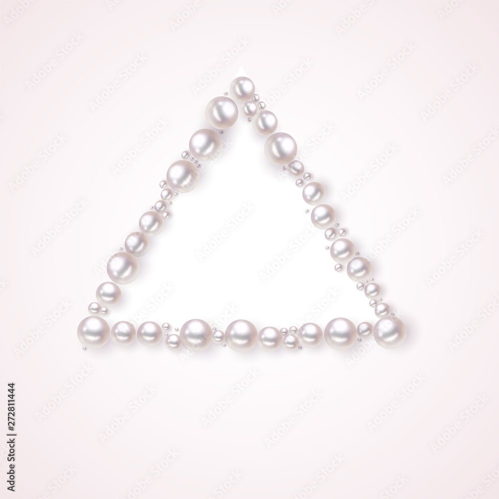 Obraz premium Vector fashion pearls border