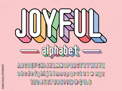 Vector of modern colorful alphabet design