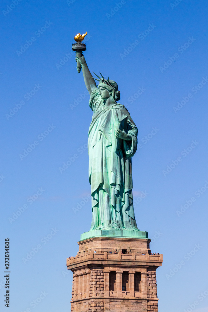 Close up of the statue of liberty, New York City