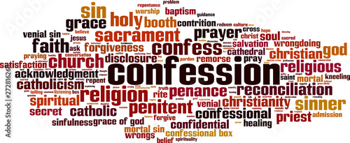 Confession word cloud
