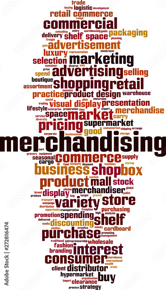 Obraz premium Merchandising word cloud