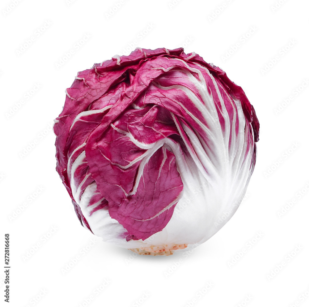 Obraz premium Fresh red radicchio isolated on white background