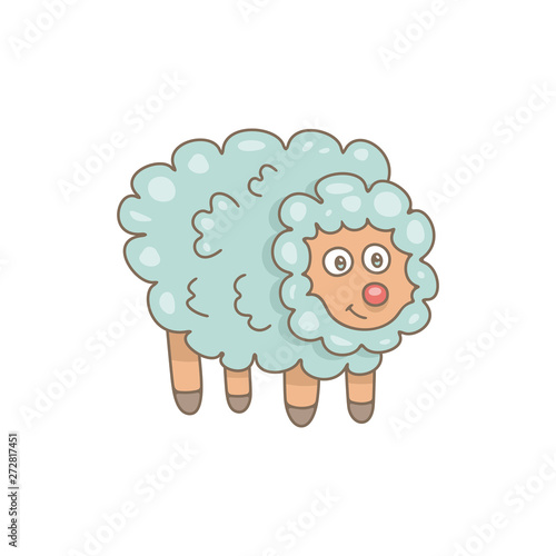 Wallpaper Mural Sheep. isolated on white background Torontodigital.ca