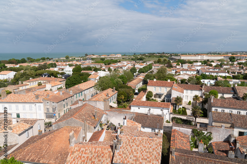 view of Saint-Martin-de-Re from the church in Re Island France