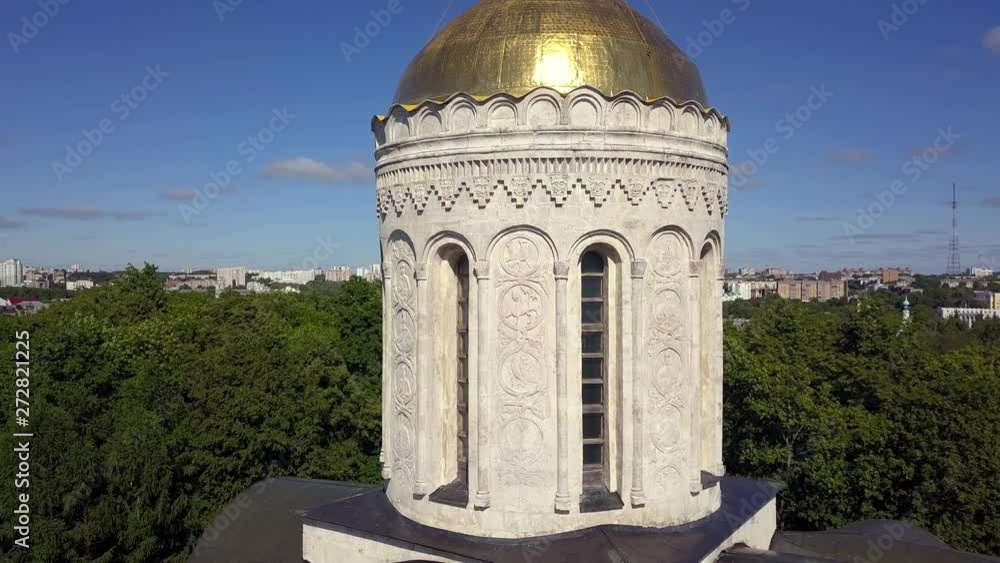 Dmitrievsky Cathedral, city of Vladimir, Golden Ring of Russia dron Dmitrievsky Cathedral, city of Vladimir, Golden Ring of Russia dron