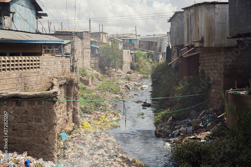 Kibera Slums Poor Drainage  photo
