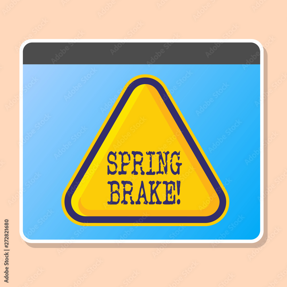 Word writing text Spring Brake. Business photo showcasing Easter week School vacation for students Party Relax Leisure Word writing text Spring Brake. Business photo showcasing Easter week School vacation for students Party Relax Leisure