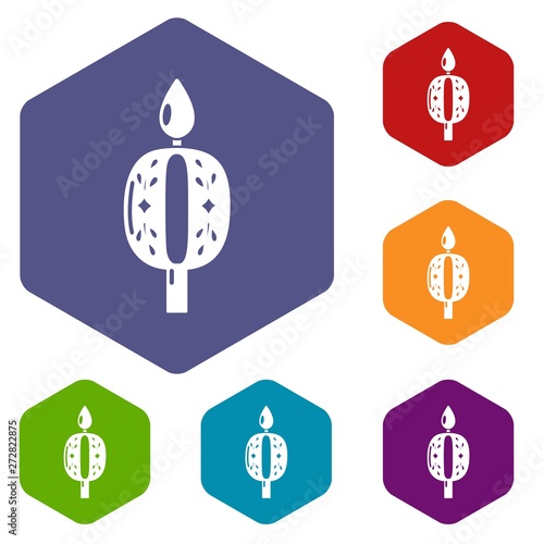 Candle numbering icon. Simple illustration of candle numbering vector icon for web