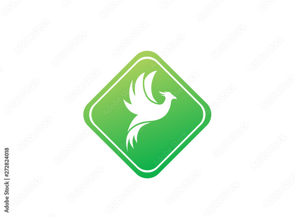 Phoenix flying bird and eagle open wings Logo Design illustration in the shape Phoenix flying bird and eagle open wings Logo Design illustration in the shape