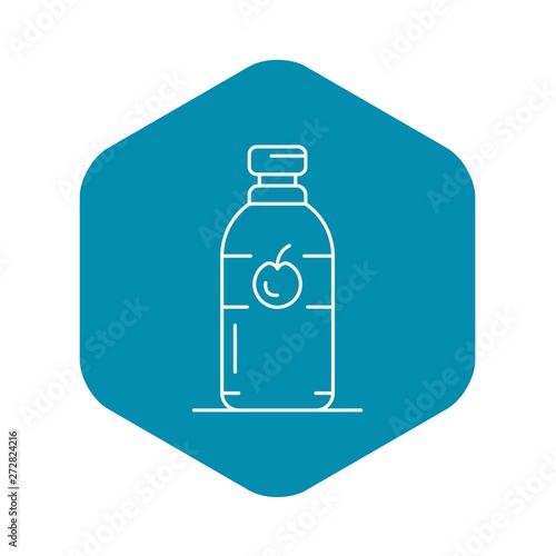 Kitchen apple vinegar icon. Outline kitchen apple vinegar vector icon for web design isolated on white background